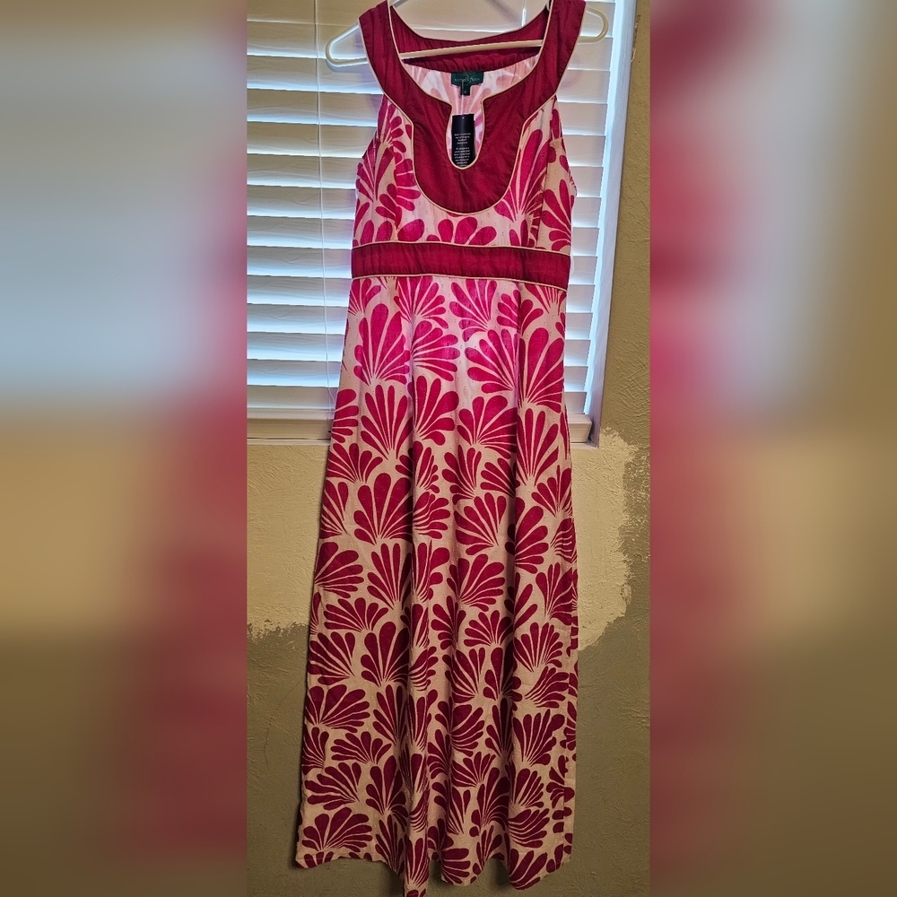 belk Pink and White Floral A-Line Maxi Dress (Item#104) - Picture 2 of 16